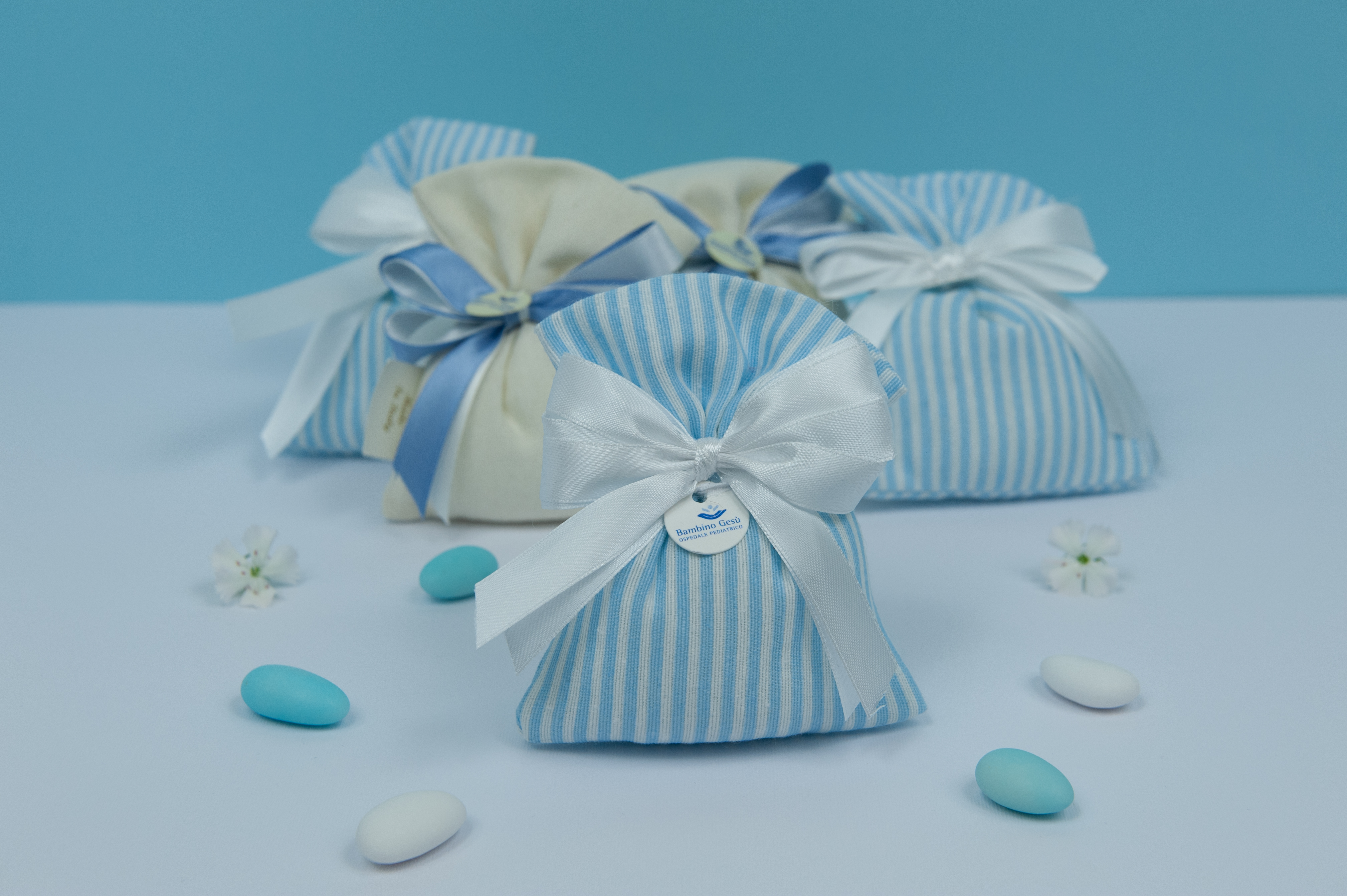 Sacchetto a righine in piquet - Foto n. 2/2