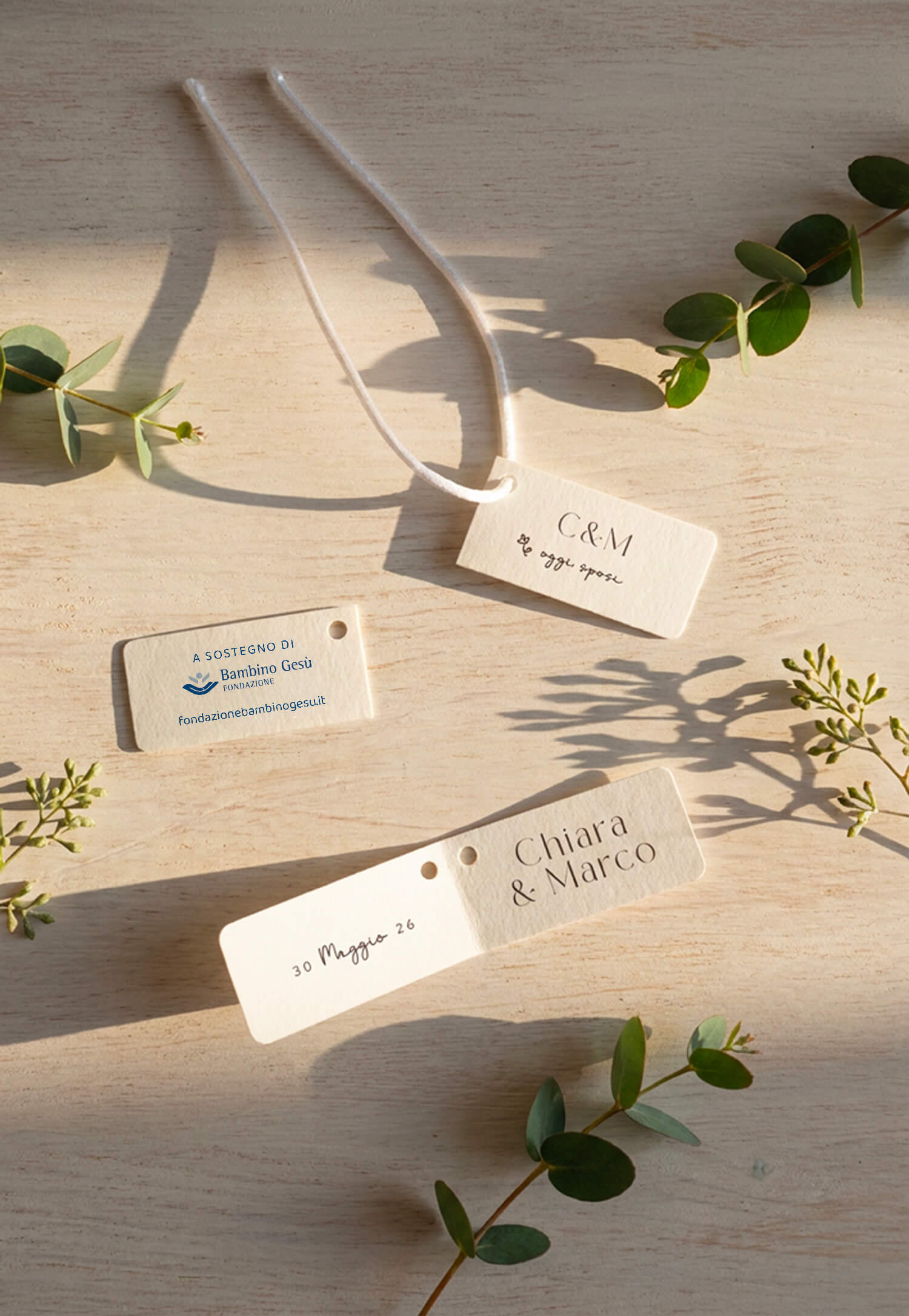 Bigliettino bomboniera Linea Fiori Minimal - Foto n. 1/1