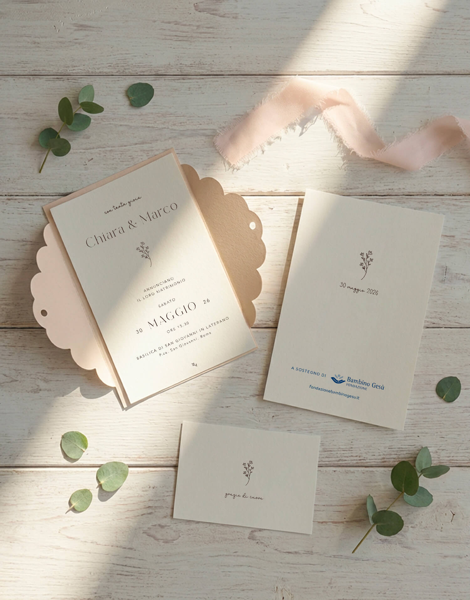 Partecipazione Cofanetto easy Linea Fiori Minimal - Foto n. 2/2