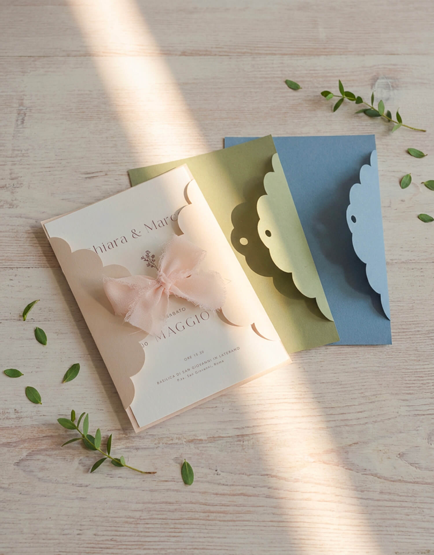 Partecipazione Cofanetto easy Linea Fiori Minimal - Foto n. 1/2