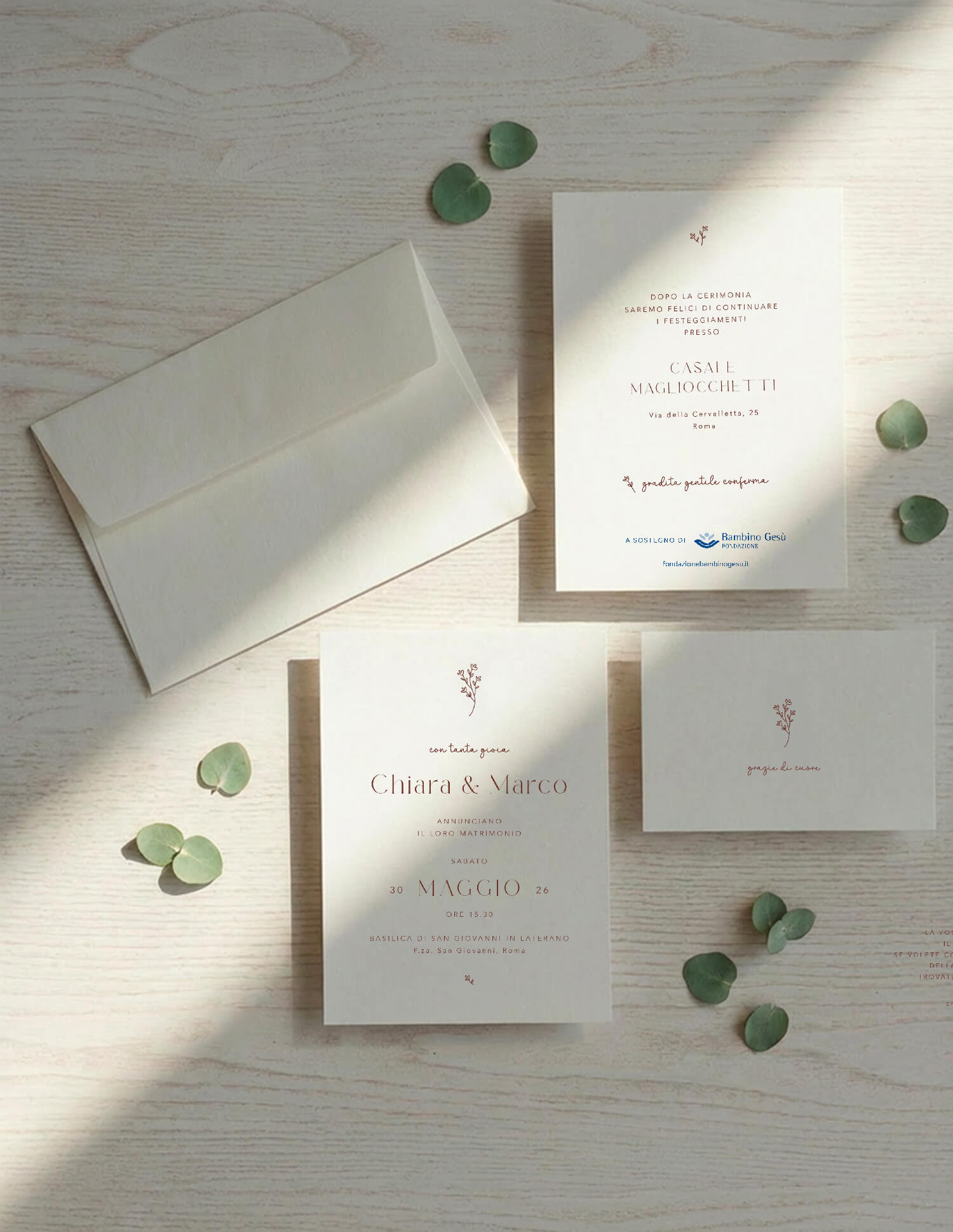 Partecipazione Essential Linea Fiori Minimal - Foto n. 1/1