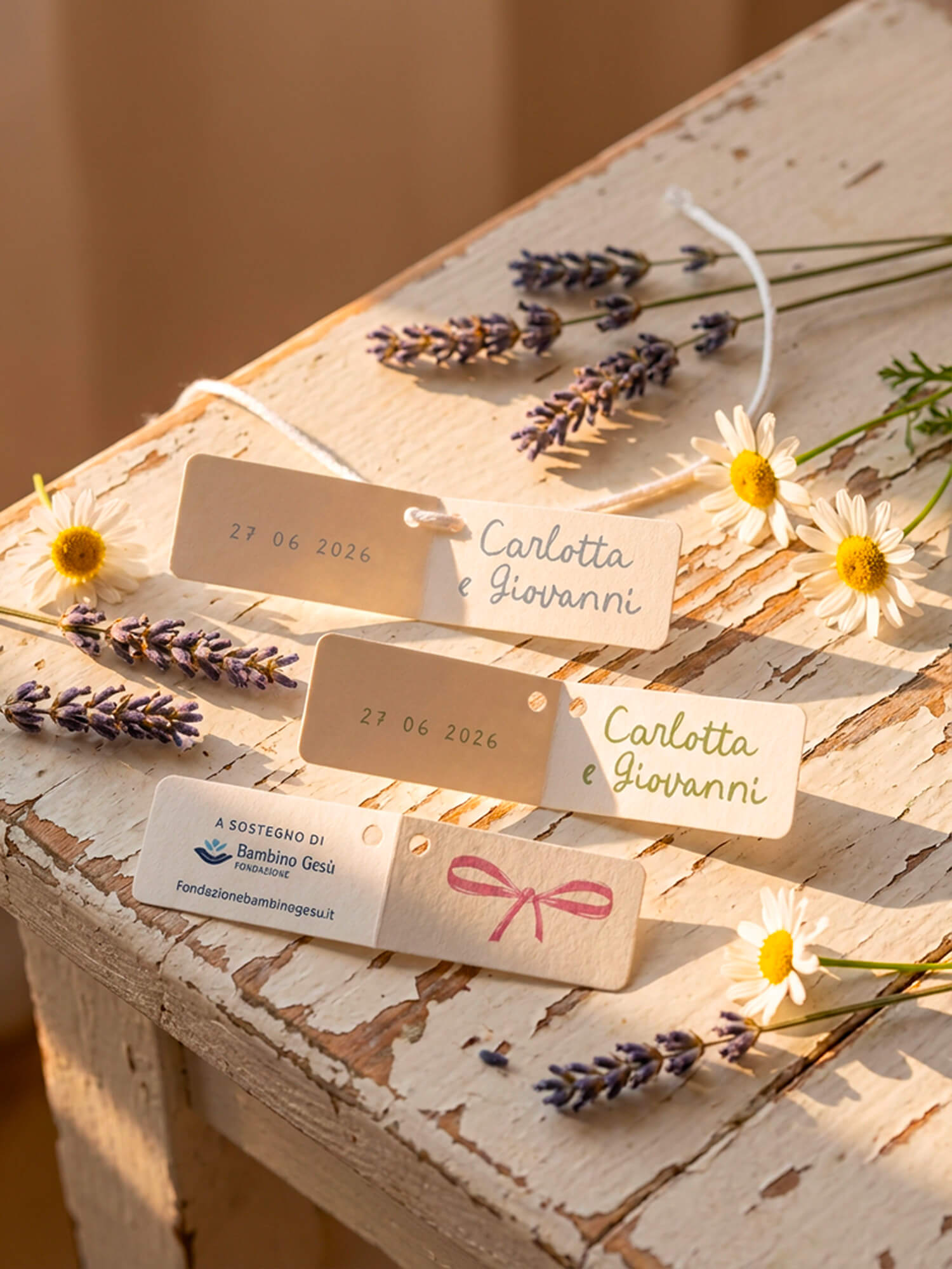 Bigliettino bomboniera Linea Fiocco - Foto n. 1/1