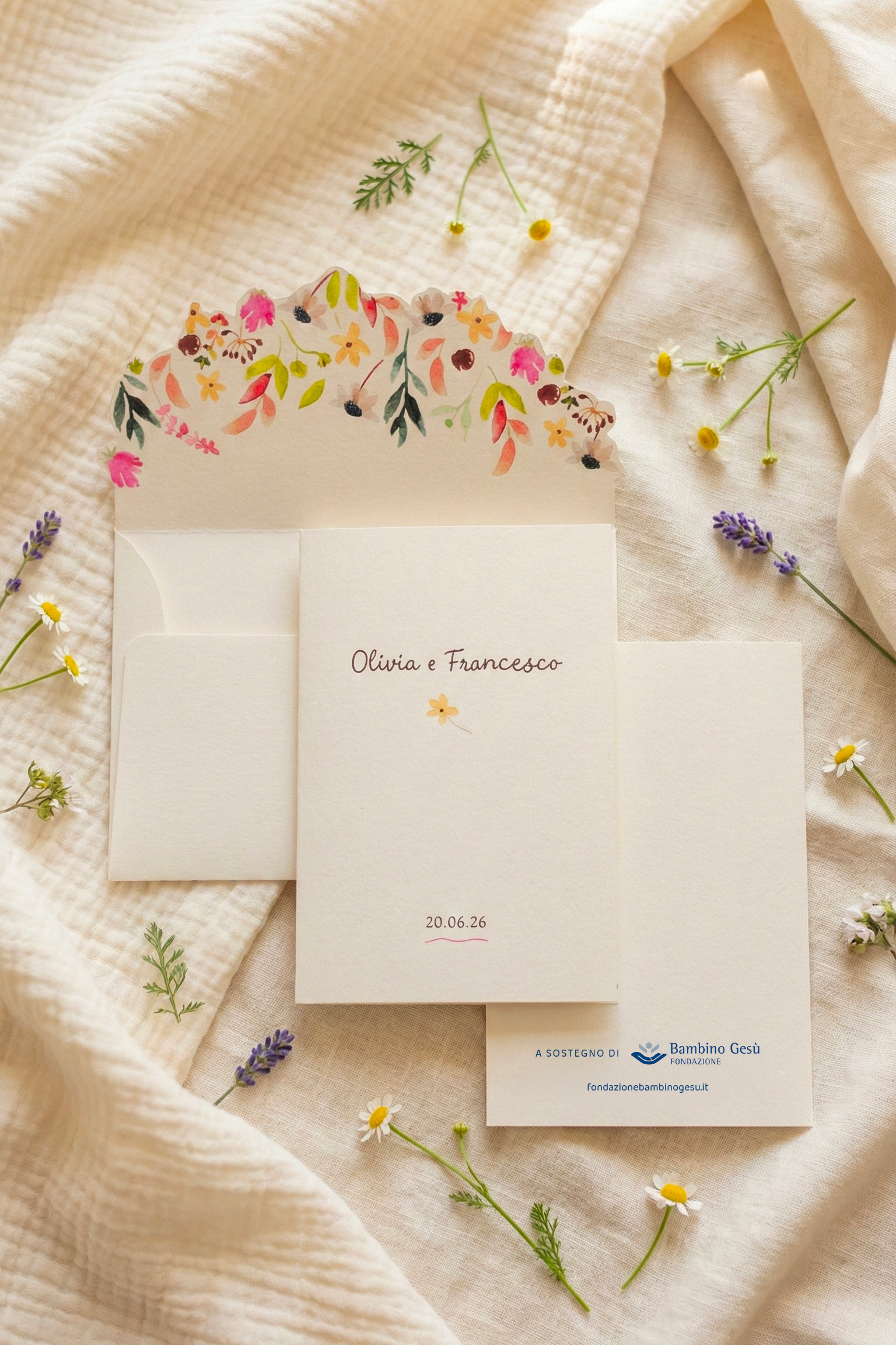 Partecipazione con busta intagliata - Foto n. 2/3