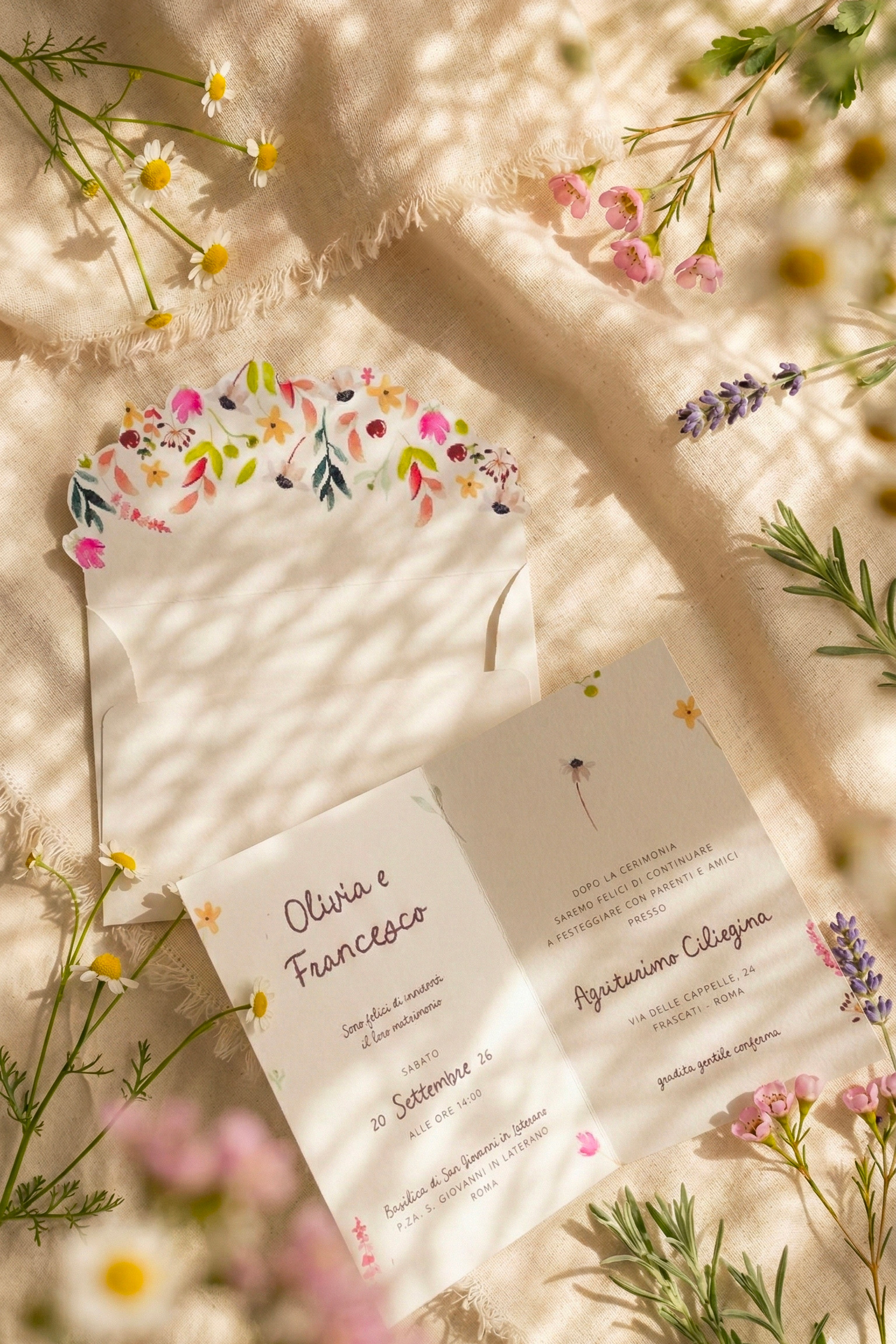 Partecipazione con busta intagliata - Foto n. 1/3