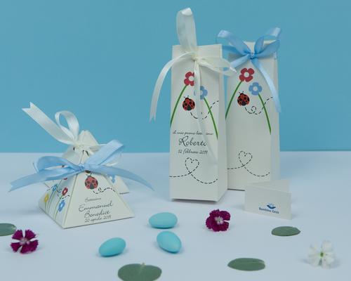 Scatoline Battesimo Coccinella Personalizzate