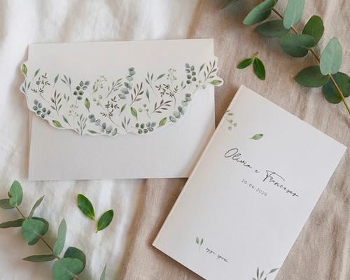 Partecipazione con busta intagliata