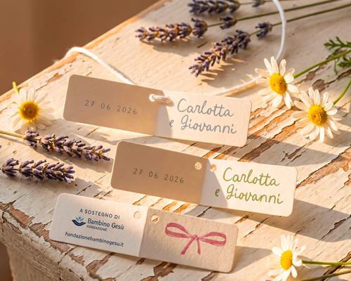 Bigliettino bomboniera Linea Fiocco