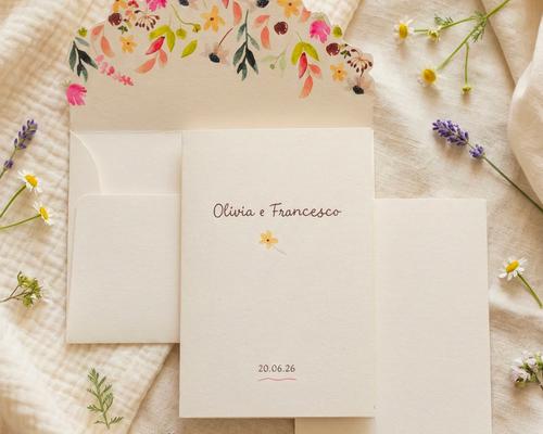 Partecipazione con busta intagliata