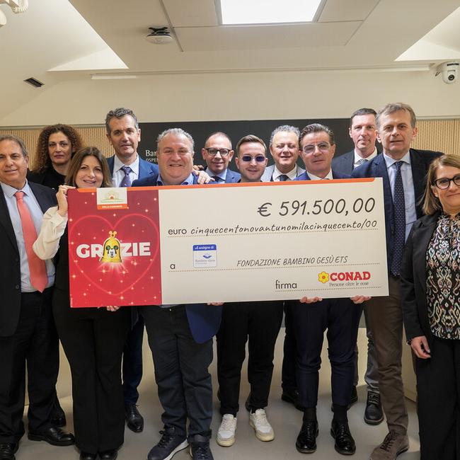 Conad dona oltre 590 mila euro per il Centro di cure palliative pediatriche di Passoscuro