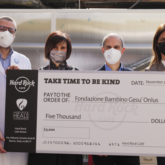 Hard Rock Heals Foundation al fianco del Bambino Gesù