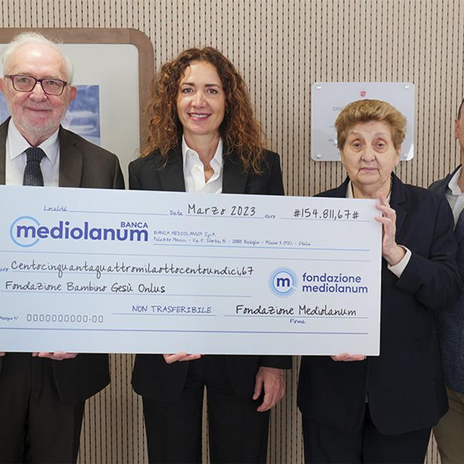 Banca Mediolanum e Fondazione Mediolanum sostengono l'Ospedale